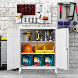 SISESOL Storage Cabinet with Doors and Shelves,40" Metal Storage Cabinet with Lock Door Adjustable Shelf,File Cabinet for Office Storage Cabinet, SISESOL