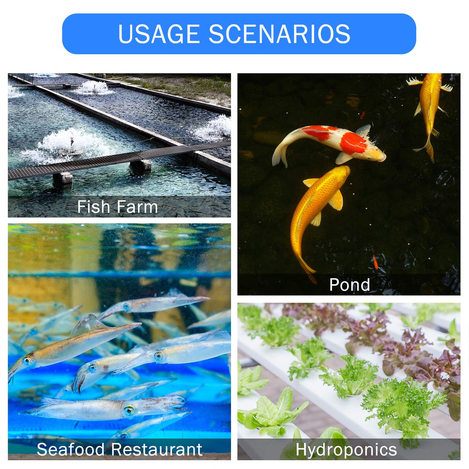 AquaMiracle Aquarium Air Pump Commercial Air Pump 600GPH, 18W Air Pump for Fish Tank, Hydroponic Air Pump, Fish Tank Air Pump Bubbler Pond Aerator AquaMiracle