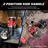 Cordless Drill Set for Milwaukee 18V Battery, 20+3 Torque Setting Power Drill Driver Set, 1/2 Inch Keyless Chuck Brushless Compact Driver/Drill Kit DIYtoolifz