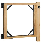 Anti Sag Gate Kit and Gate Latch - Gate Corner Bracket with Gate Hinges Heavy Duty for Wooden Fences-No Sag Gate Corner Brace Bracket for Doors, TANIVO