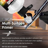 U.S. Art Supply White Surface Primer Airbrush Paint, 8 oz - Ready-To-Spray, Water-Based Acrylic Polyurethane - Artist Multi-Surface Priming, Plastic, U.S. Art Supply