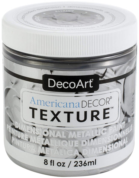 Decoart Texture Metallics 8oz Silver DecoArt