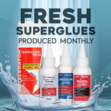 Starbond 2 oz. Thin, Medium, Thick CA Glue with 6 oz. Activator Bundle (Premium Cyanoacrylate Super Glue) for Quick Glue-ups. Woodworking, STARBOND