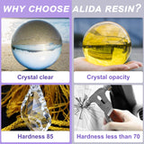 Alida 1 Gallon Crystal Clear Epoxy Resin Kit, No Bubbles Odor & Yellowing, Self Leveling 1:1 Mix for DIY Jewelry, Table Top, Art Casting, Jewelry, alida
