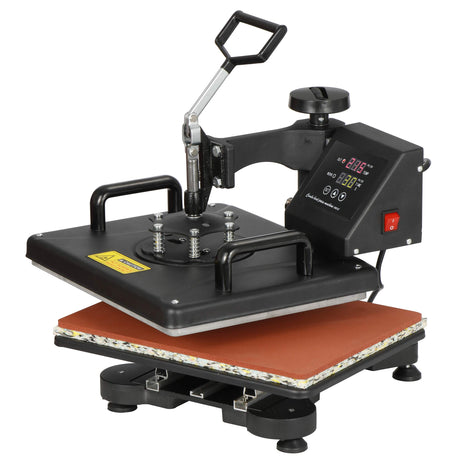SUPER DEAL Upgraded 5 in 1 Heat Press Machine 12" x 15" 360-degree Rotation Quality ndustrial Digital Heat Transfer Machine Combo for SUPER DEAL