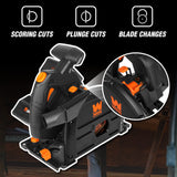 WEN Cordless 6.5-Inch Track Saw, Brushless with Variable Speed (Tool Only, 20V Max Battery Not Included) (20691BT) WEN