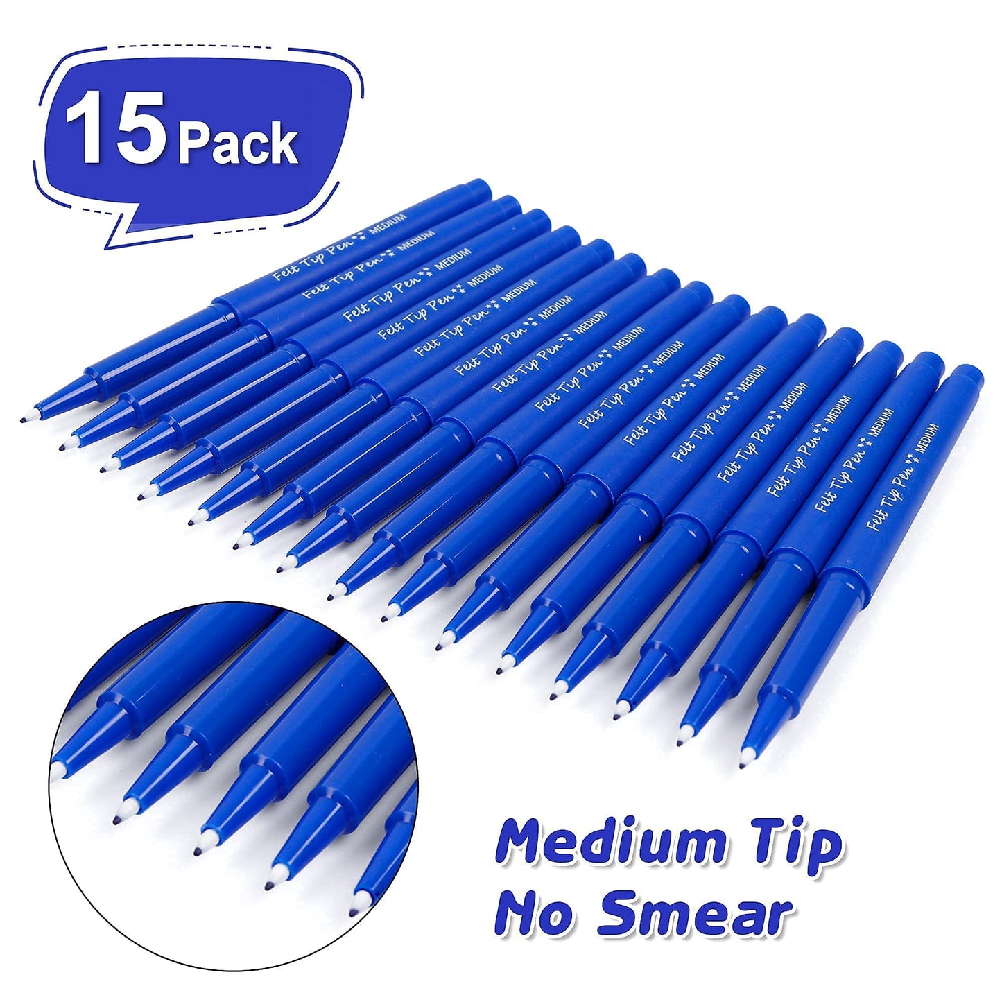 155S175-4 Blue felt tip pens 1/2 long for Taylor Fulscope