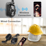 Kalence Bluetooth Hard Hat Ear Muffs, NRR 28dB Adjustable Cap-mounted Bluetooth Hearing Protection Earmuffs 50H Playtime Safety Earmuffs Work Kalence