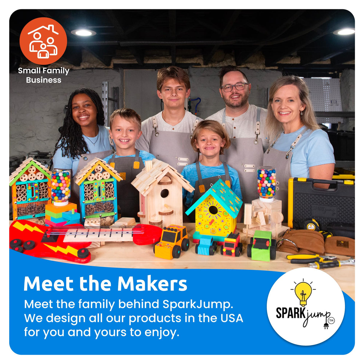 SparkJump Jr Bird House Kit | DIY Birdhouse Kits Made of Cedar Wood for Outdoors | Birdhouse Kits for Kids and Adults with Paint | Bird House Making SparkJump