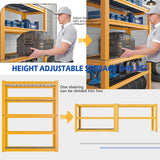 REIBII 72''H Garage Shelving Heavy Duty Loads 2000 LBS Garage Storage Shelves Heavy Duty Shelving 5 Tier Adjustable Metal Shelves for Storage Rack REIBII
