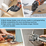 OTUCO 94 Pack Oscillating Saw Blades, Wood Metal Cutting Multitool Bi-Metal Blades Quick Release Tool Blades Kits Fit for Dewalt, Makita, Ryobi, OTUCO