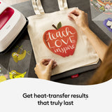 Cricut EasyPress 2 Heat Press Machine (9 in x 9 in), Ideal for T-Shirts, Tote Bags, Pillows, Aprons & More, Precise Temperature Control, Features Cricut