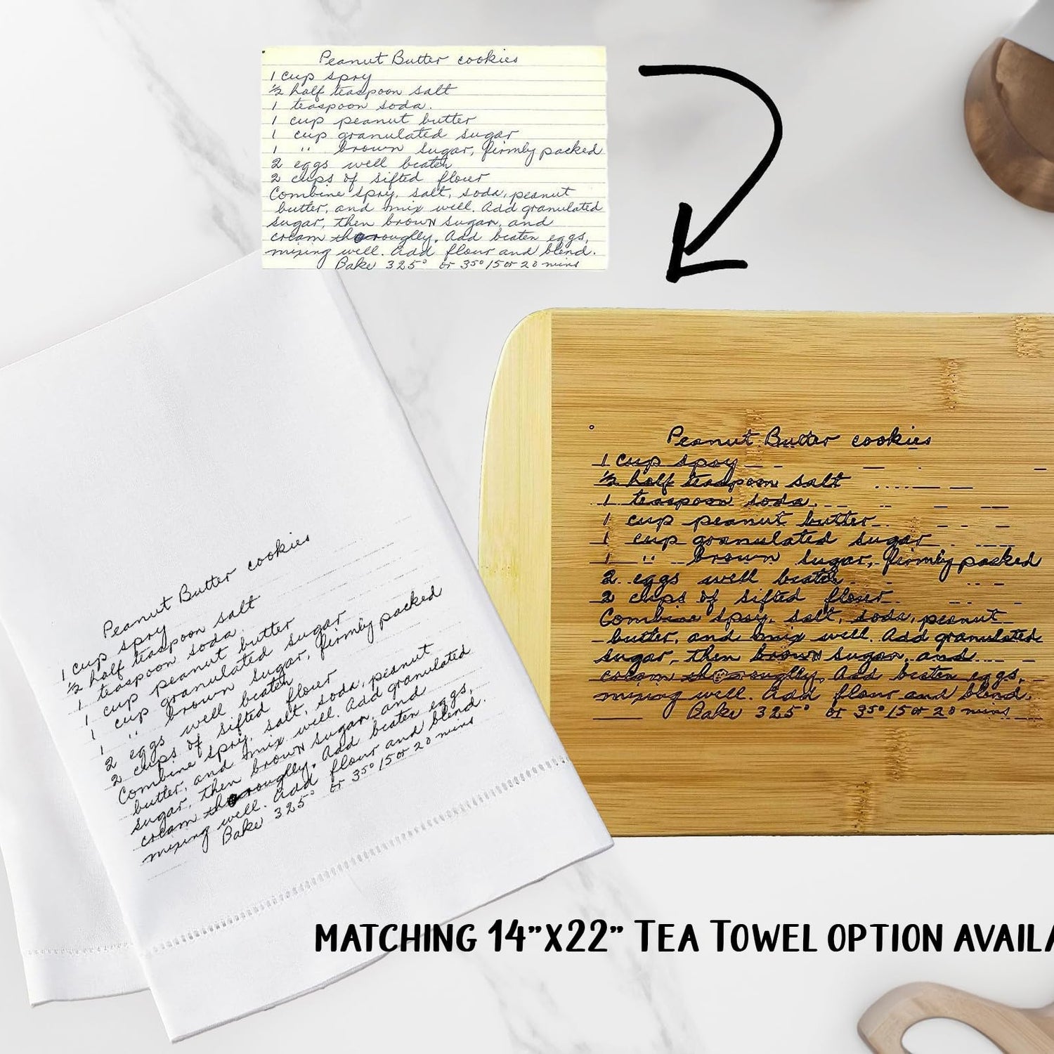 Personalized Wooden Custom Recipe Cutting Board (Thick), Handwritten Engraved, Recipe | Family Recipe, Family Heirloom Gift | Charcuterie, Meat, Wedding Collectibles