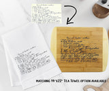 Personalized Wooden Custom Recipe Cutting Board (Thick), Handwritten Engraved, Recipe | Family Recipe, Family Heirloom Gift | Charcuterie, Meat, Wedding Collectibles