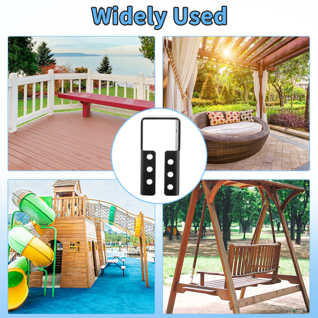 TROPTOLKY 12PCS Concealed Joist Hangers, Concealed Flange Light Joist Hanger for Wood Rail, 2”x 4” Q235 Steel Joist Brackets TROPTOLKY