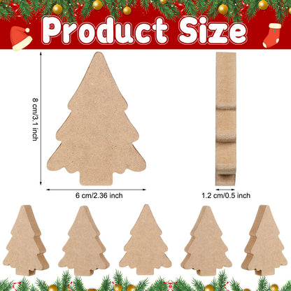 12 Pcs Christmas Wooden Cutouts Thicken Christmas Wood Signs Unfinished Wood Craft Angel Snowflake Christmas Tree Snowman Elk Gingerbread Man DIY