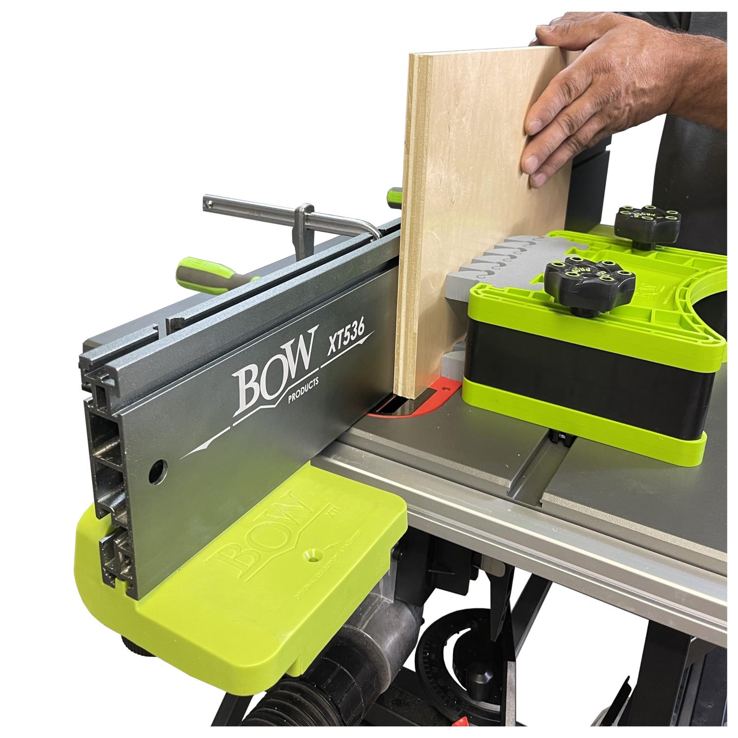 BOW Products 36” XT XTENDER Fence - T-Track Table Fence System with Multiple T-Slots for Woodworking Accessories - Fits Portable Table Saws, Cabinet BOW Products