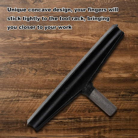 Vkinman 12 Inch Lathe Tool Rest 25.32mm Post Cast Iron T Type Tool Post Round Handle Tool Post Wood Lathe Turning Accessories for Woodworking Vkinman