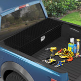 YITAMOTOR 49 Inch Truck Bed Tool Boxes Heavy Duty Aluminum with Sliding Shelf,Diamond Plate ToolBox for Pick Up Truck RV Trailer, Chest Storage YITAMOTOR