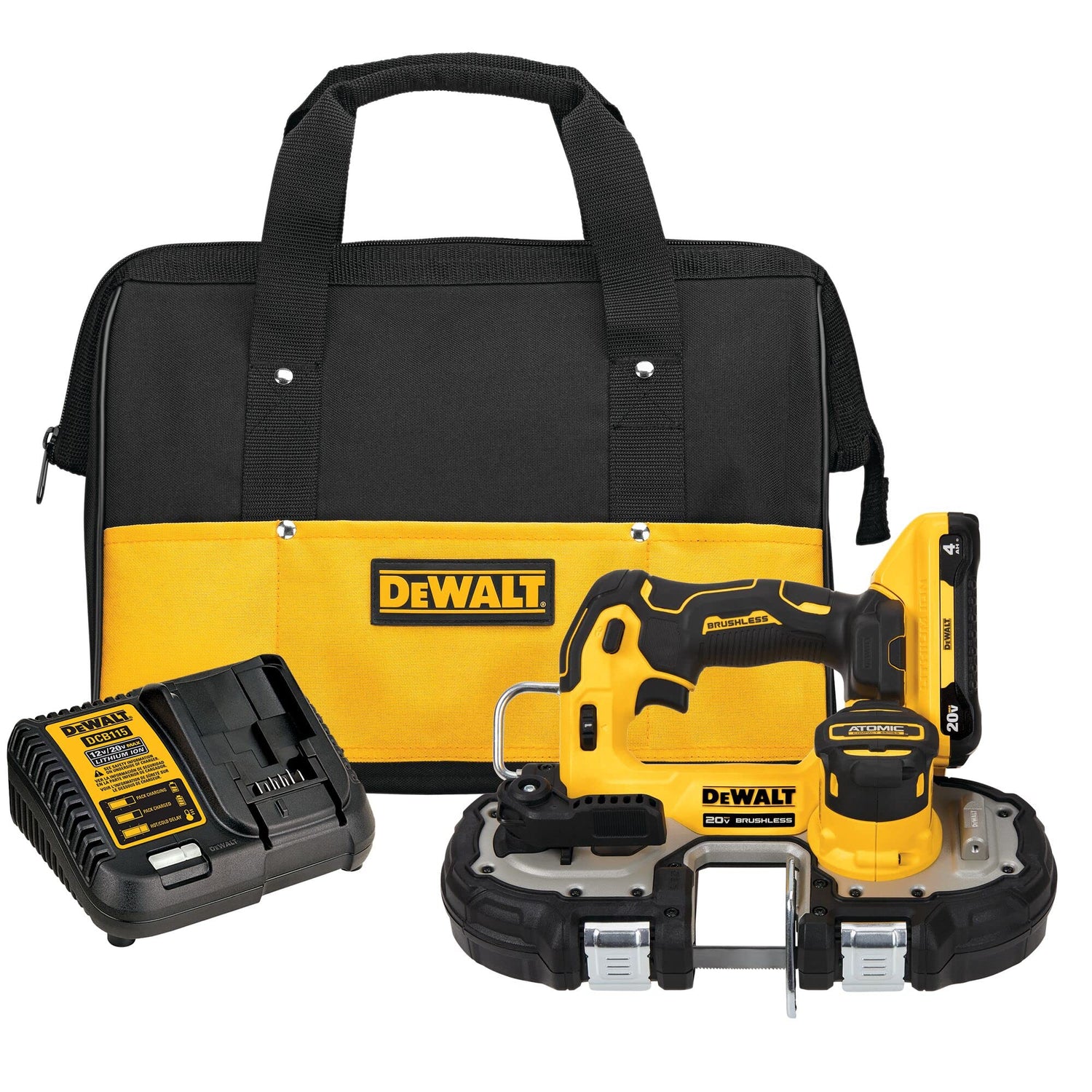 DEWALT ATOMIC 20V MAX* Brushless Cordless 1-3/4 in. Compact Bandsaw Kit (DCS377Q1) DEWALT