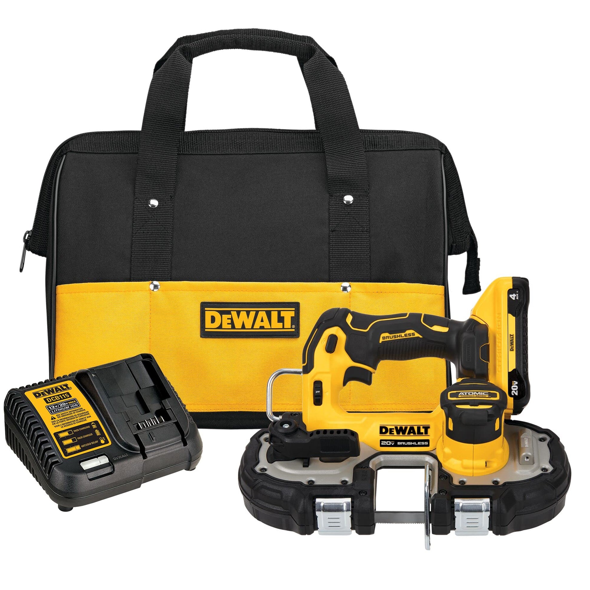 DEWALT ATOMIC 20V MAX* Brushless Cordless 1-3/4 in. Compact Bandsaw Kit (DCS377Q1) - WoodArtSupply