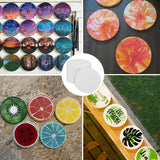 30 Pieces 4 Inch Round Blank Ceramic Coasters, Unglazed Ceramic Tiles Coasters, Ceramic Tiles with Cork Backing Pads for Painting, DIY Crafts, GNIEMCKIN
