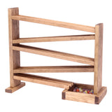 AmishToyBox.com Marble Roller Racetrack Wooden Toy - CPSIA-Approved Finish - Pack of Marbles Included (Harvest Stain Finish) AmishToyBox.com