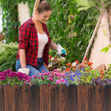 Wood Garden Fence - 13.1ft (L) x 11.8in (H) Pine Landscape Border Edging, Flexible Weather-Resistant Fences for Decorate Spring Outdoor Patio Yard Acostop