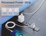 Coleshome 66" L Shaped Gaming Desk with Outlet, L Shaped Desk with CPU Stand, Corner Computer Desk, Home Office Desk, Writing Desk, Black Coleshome