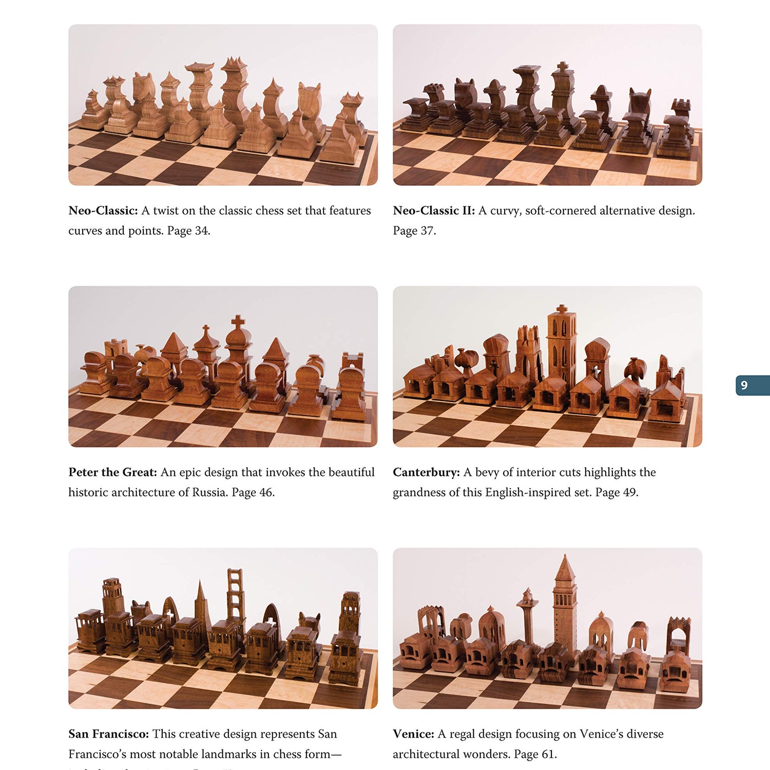 Making Wooden Chess Sets: 15 One-of-a-Kind Designs for the Scroll Saw (Fox Chapel Publishing) Neo-Classic, Trojan, Canterbury, Venice, a Chessboard, Design Originals