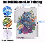 Ksxistiyt Owl Diamond Art Painting Kits for Adults, Full Drill Diamond Dots Paintings for Beginners, Round 5D Paint with Diamonds Pictures Gem Art Ksxistiyt