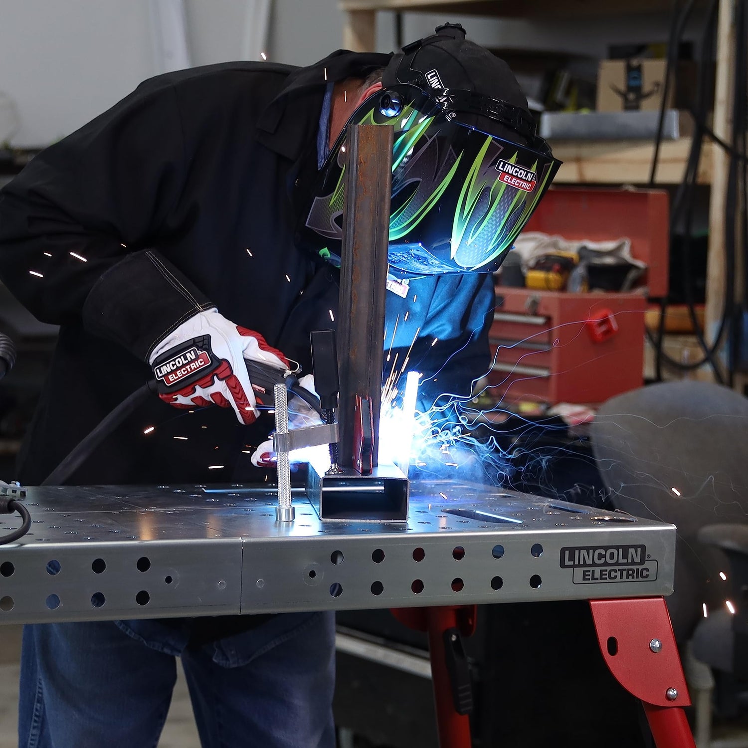 Lincoln K5334-1 Portable Welding Table Folding Workbench 21" x 44" Lincoln Electric