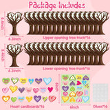 WATINC 16Pcs Valentine’s Day Christian Heart Trees Craft Kits, Make Your Own God’s Love Valentine Trees Decorations, DIY Easter Jesus Faith Trust WATINC