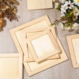 12 Pieces Wood Canvas Boards Unfinished Wooden Panel Boards Wood Paint Pouring Panels for Painting Drawing Home Decor, 3 Sizes Youyole