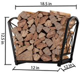 Fire Beauty Firewood Log Rack, Iron Wood Lumber Storage Holder for Fireplace, Heavy Duty Log Storage Bin for Firepit Stove Accessories Fire Beauty