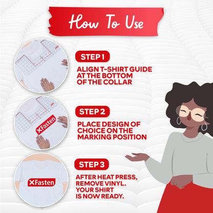 XFasten Tshirt Ruler Guide for Vinyl Alignment 17 Inch T Shirt Ruler Guide Centering Ruler, Shirt Ruler for Heat Press and Cricut, Shirt Measurement - WoodArtSupply