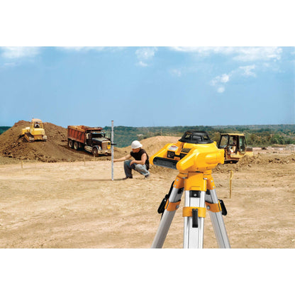DEWALT Rotary Laser Level Kit, Indoor/Outdoor Survey Laser Transit (DW074KD), Black