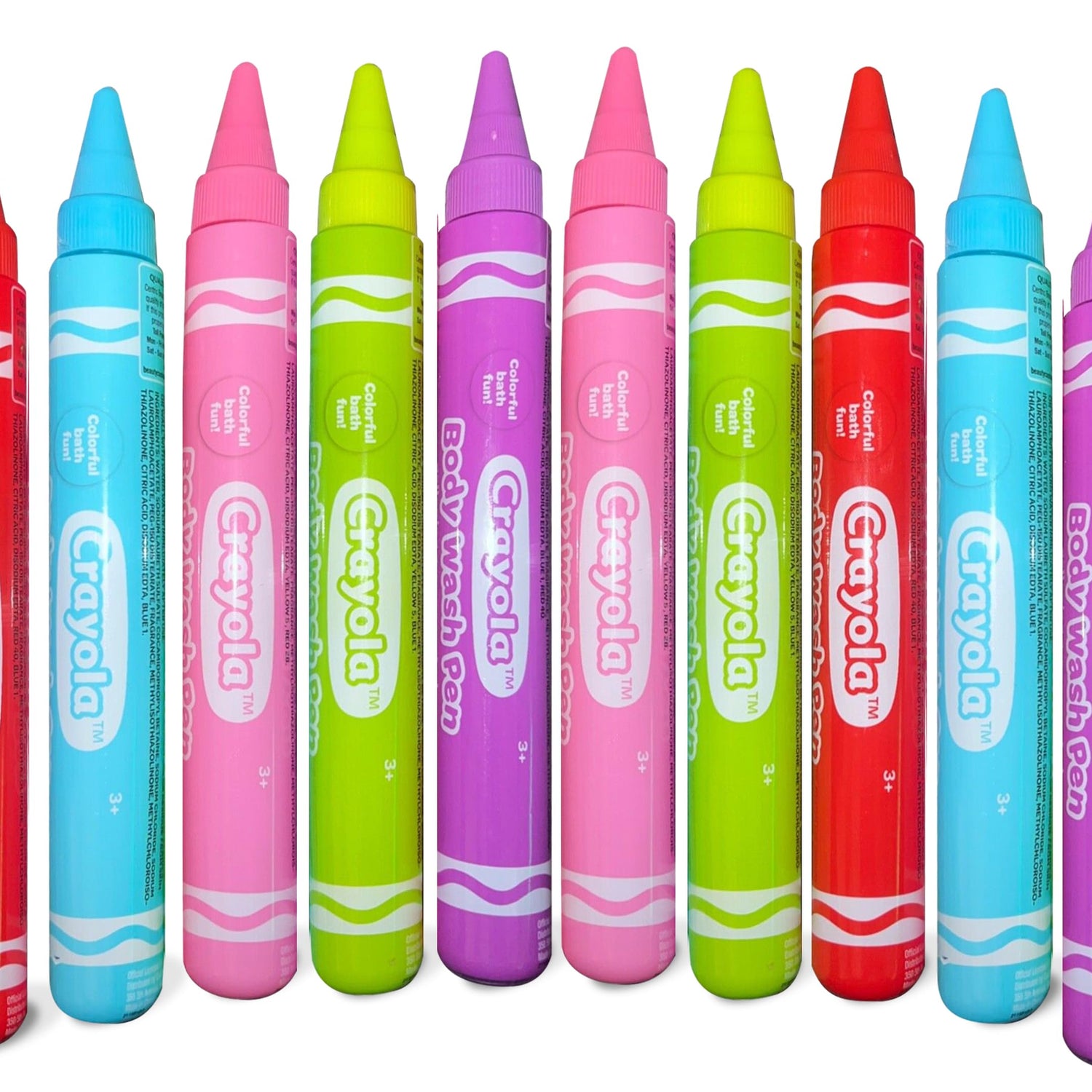 Crayola Kids Scented Body Wash Pens, 10 Pack Washable Kids Bath Paint in Assorted colors, Non-Toxic for Toddlers and Kids Bathtime Fun Crayola