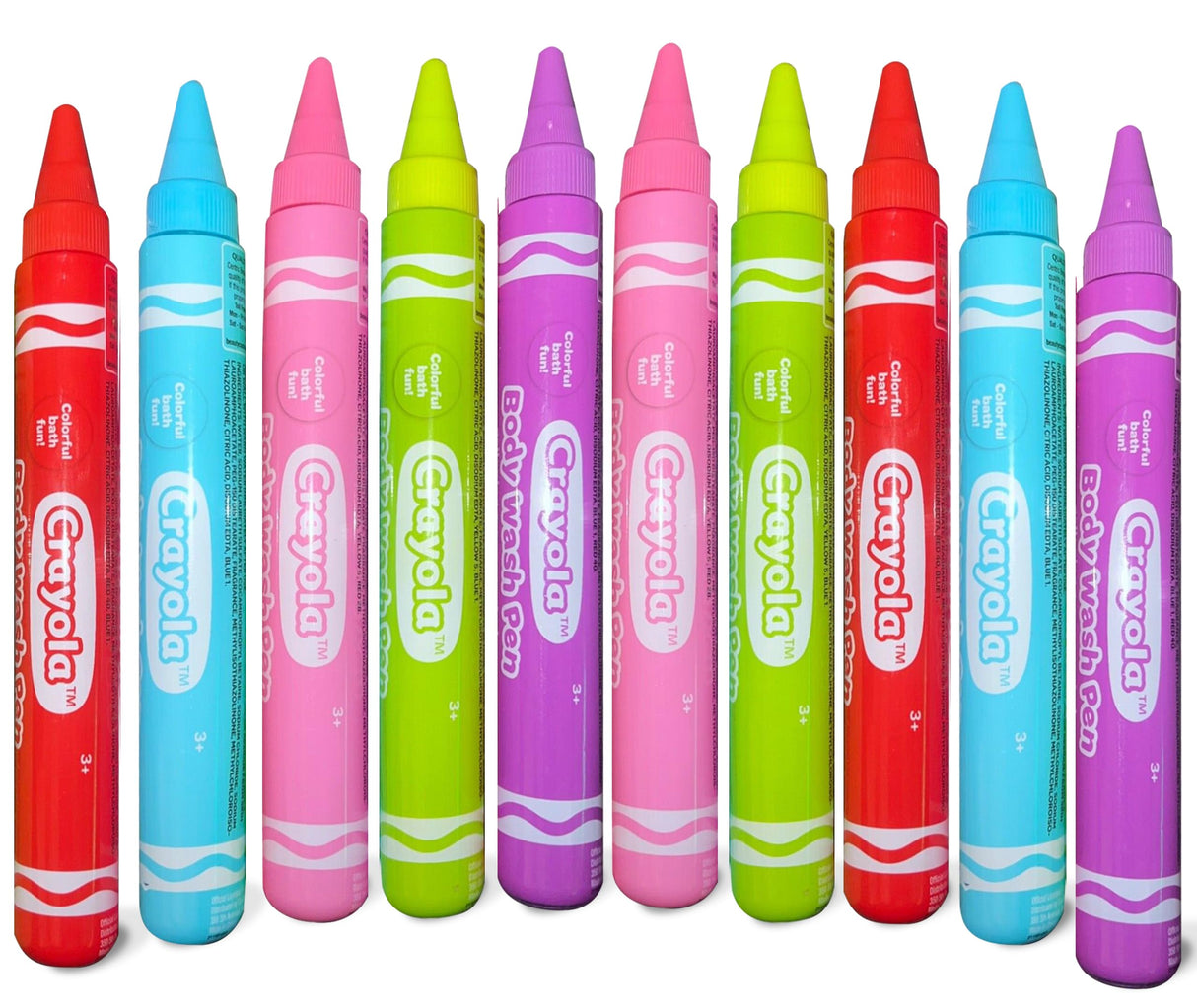 Crayola Kids Scented Body Wash Pens, 10 Pack Washable Kids Bath Paint in Assorted colors, Non-Toxic for Toddlers and Kids Bathtime Fun Crayola