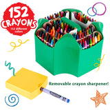 Crayola Ultimate Crayon Box Collection (152ct), Bulk Kids Crayon Caddy, Classic & Glitter Crayons, Gifts, Ages 3+ Crayola