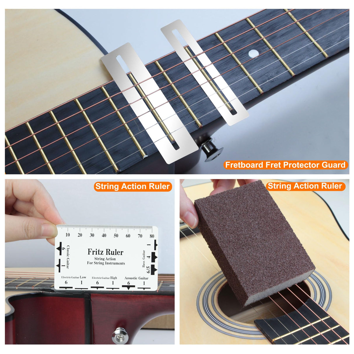 79Pcs Guitar Tool Kit, Guitar Repair Kit, Guitar Accessories Guitar Setup Kit, Luthier Tools Guitar Fret Kit for Ukulele Bass Mandolin Banjo, TIMDAM TIMDAM