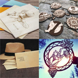 18pcs Laser Engraving Material Kit, 5.9" x 5.9" Wood Sheet/Felt/Kraft Paper,for Laser Cutting & Engraving/DIY/Painting/Modeling Creality