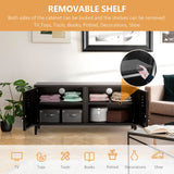 JAHRSTIM Metal Garage Storage Cabinet, Adjustable Shelves & Locking Doors - Garage Cabinets for TV Clothes Shoes Tool Storage and Ammo Locker - Black JAHRSTIM