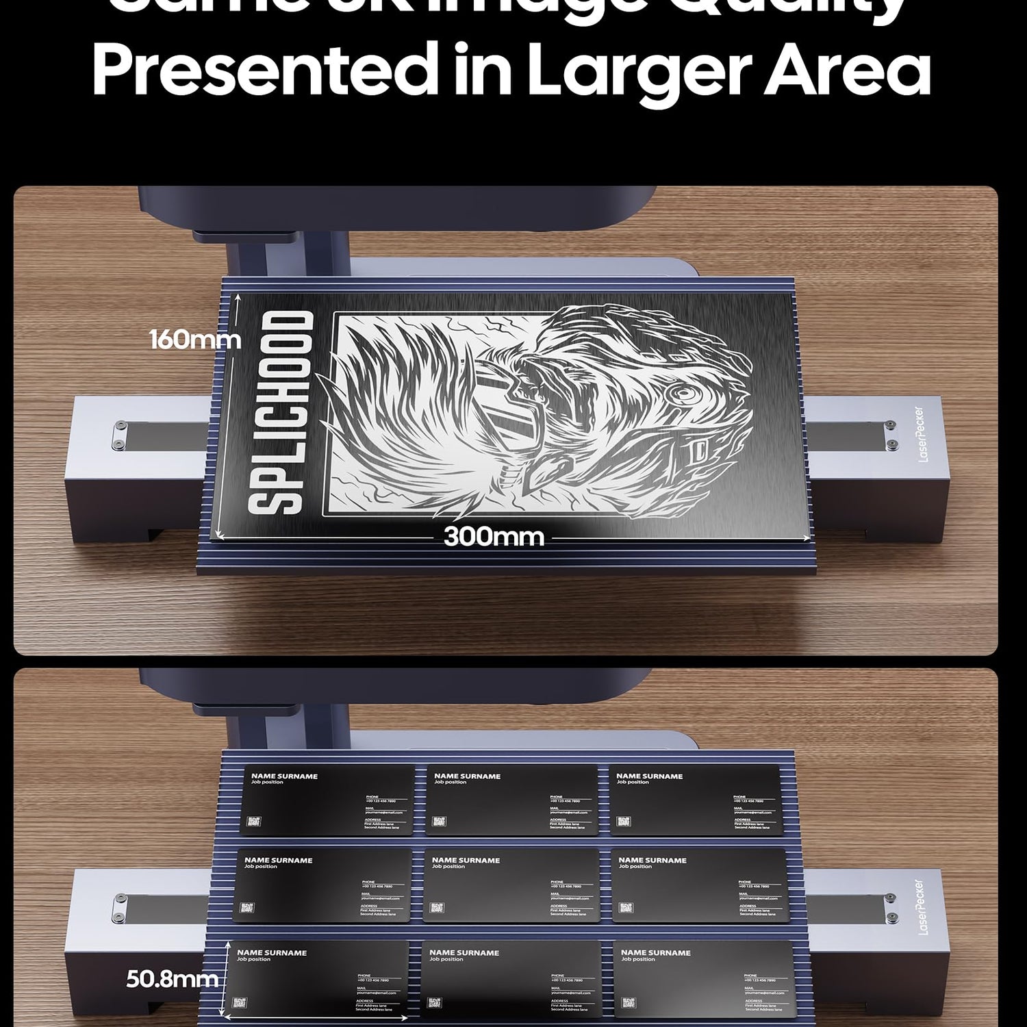 LaserPecker LP4 Slide Extension, Expand Laser Engraving Area to 300 * 160mm, Perfect for Batch Process LaserPecker