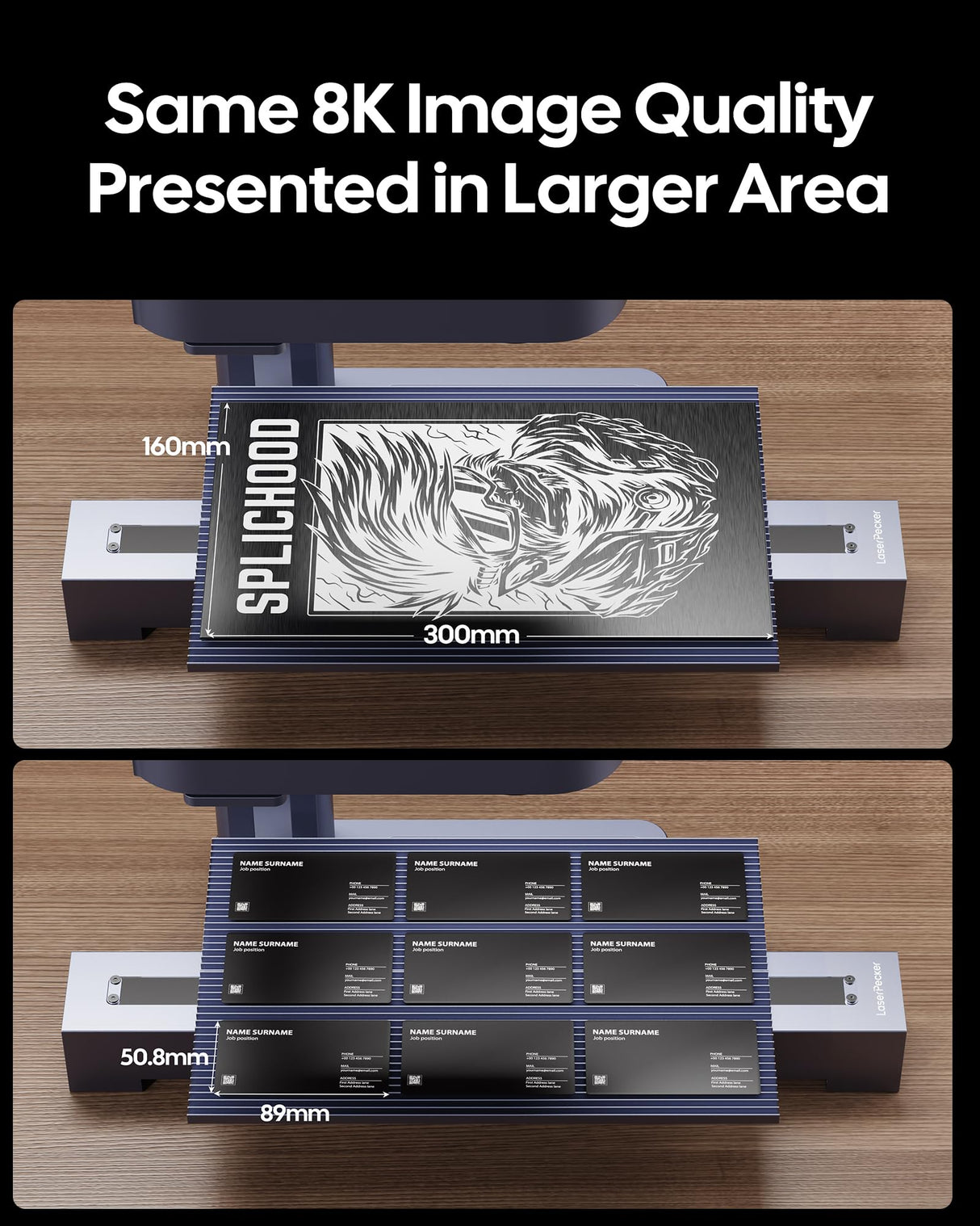 LaserPecker LP4 Slide Extension, Expand Laser Engraving Area to 300 * 160mm, Perfect for Batch Process LaserPecker