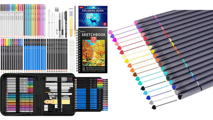 iBayam 18 Color Fineliner Pen & 78-Pack Drawing Set - WoodArtSupply