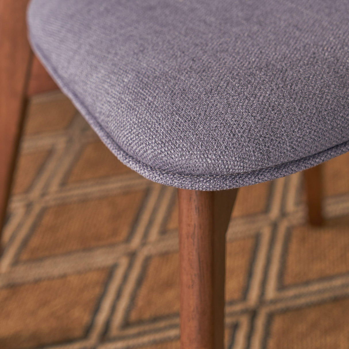 Christopher Knight Home Abrielle Mid-Century Modern Fabric Dining Chairs with Natural Walnut Finished Rubberwood Frame, 2-Pcs Set, Dark Grey / Christopher Knight Home