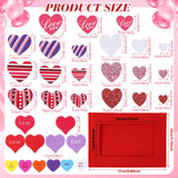 Ferraycle 232 Pieces Valentines DIY Picture Frames Craft Kit for Kids 32 Pieces Valentine Photo Frames with 200 Pieces Heart Shaped Foam Stickers for Ferraycle