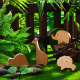 Qunclay Wooden Animal Cabinet Knobs Decorative Wood Dresser Knobs with Screws Dresser Pulls Wood Marine Woodland Animals Knobs Furniture Knobs Qunclay