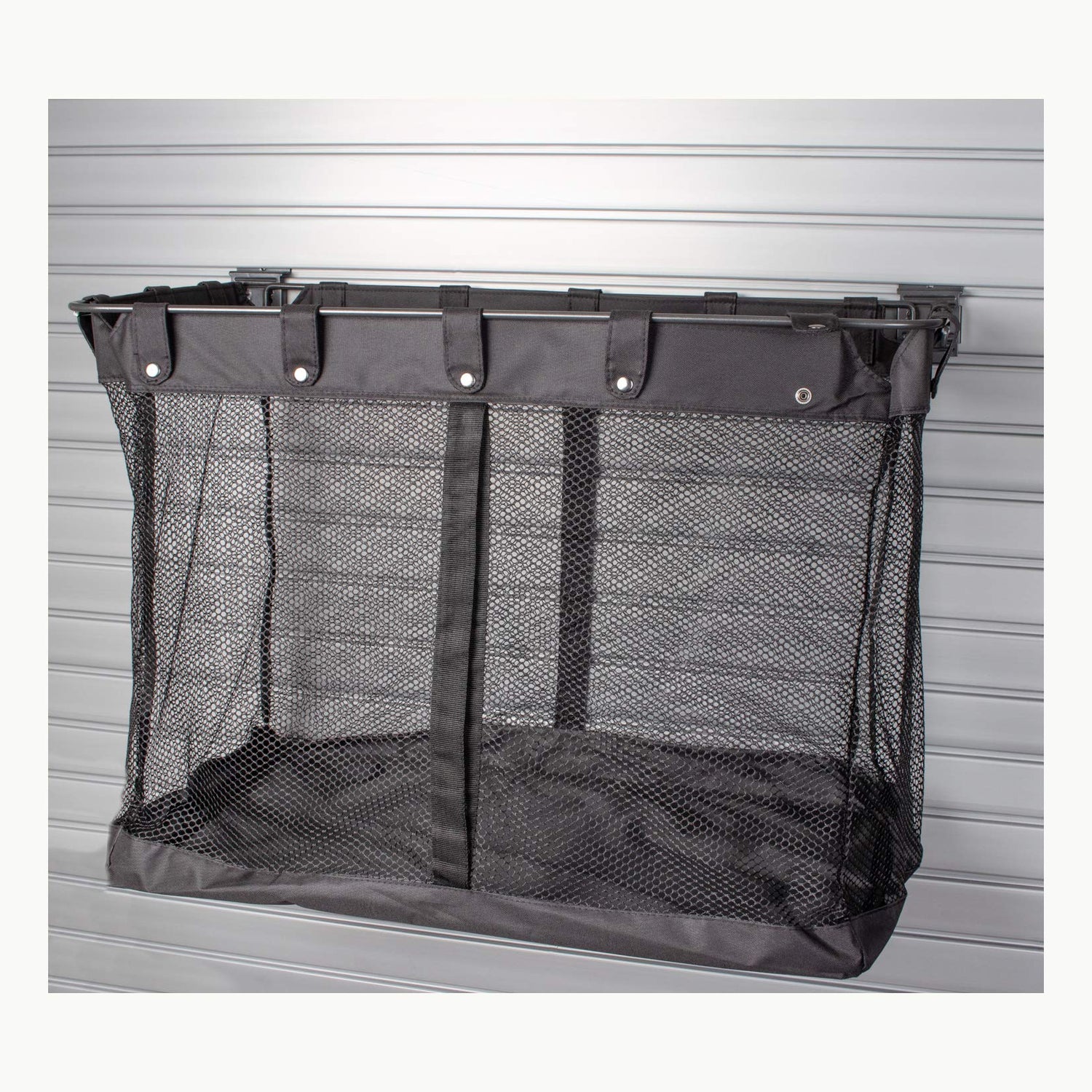 HandiWall Large Mesh Basket for Ball and Sports Storage on Garage Slatwall Panels HandiWall